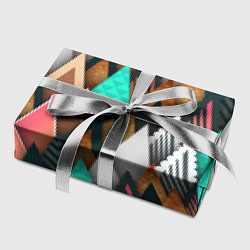 Бумага для упаковки Лес из стилизованный елей - паттерн, цвет: 3D-принт — фото 2