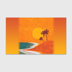 Бумага для упаковки Закат на побережье минимализм, цвет: 3D-принт
