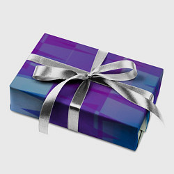 Бумага для упаковки Геометрические объёмные фиолетовые кубы, цвет: 3D-принт — фото 2