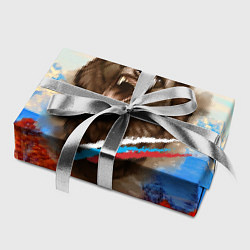 Бумага для упаковки Не буди зверя русский медведь, цвет: 3D-принт — фото 2