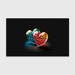 Бумага для упаковки Сердечки для влюблённых, цвет: 3D-принт