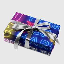 Бумага для упаковки Happy New Year Neon 2023, цвет: 3D-принт — фото 2
