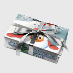 Бумага для упаковки Новогодний грустный Санта смайл, цвет: 3D-принт — фото 2