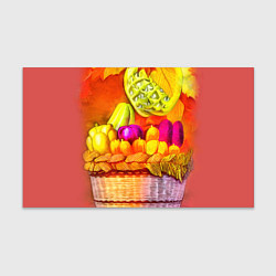 Бумага для упаковки Спелые фрукты и овощи в плетеной корзине, цвет: 3D-принт
