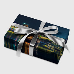 Бумага для упаковки Неоновый ночной город, цвет: 3D-принт — фото 2