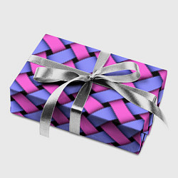 Бумага для упаковки Фиолетово-сиреневая плетёнка - оптическая иллюзия, цвет: 3D-принт — фото 2