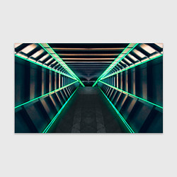 Бумага для упаковки Неоновые фонари на космическом коридоре, цвет: 3D-принт