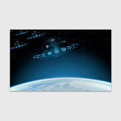 Бумага для упаковки Космический корабль в космосе над планетой, цвет: 3D-принт