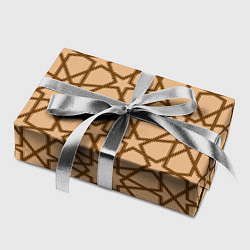 Бумага для упаковки Бежево-коричневый звёздочный паттерн, цвет: 3D-принт — фото 2
