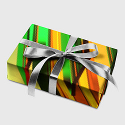 Бумага для упаковки Зелёные и оранжевые пластины, цвет: 3D-принт — фото 2