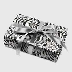 Бумага для упаковки Декоративные цветы на фоне зебры, цвет: 3D-принт — фото 2