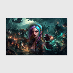 Бумага для упаковки Jinx art Arcane League of Legends, цвет: 3D-принт