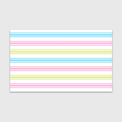 Бумага для упаковки Розовые и бирюзовые полосы на белом, цвет: 3D-принт