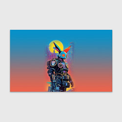 Бумага для упаковки Кибер-заяц - нейросеть, цвет: 3D-принт