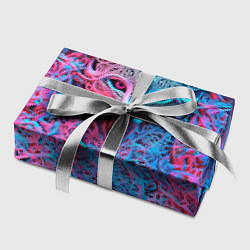 Бумага для упаковки Лис из розово-голубых узоров, цвет: 3D-принт — фото 2