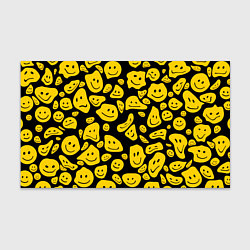Бумага для упаковки Расплывающиеся смайлы на черном, цвет: 3D-принт