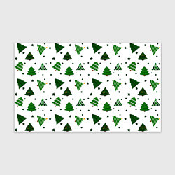 Бумага для упаковки Узор с зелеными елочками, цвет: 3D-принт