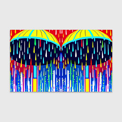 Бумага для упаковки Два зонтика под дождём - нейросеть, цвет: 3D-принт
