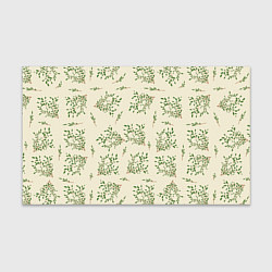 Бумага для упаковки Веточки с зелеными листьями, цвет: 3D-принт