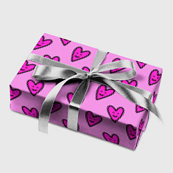 Бумага для упаковки Розовые сердечки каракули, цвет: 3D-принт — фото 2