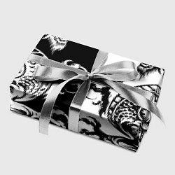 Бумага для упаковки Черный и белый дракон, цвет: 3D-принт — фото 2
