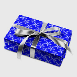 Бумага для упаковки Паттерн снежинки синий, цвет: 3D-принт — фото 2