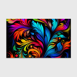 Бумага для упаковки Паттерн с узорами на черном фоне, цвет: 3D-принт