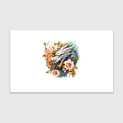Бумага для упаковки Китайский дракон в цветах сакуры, цвет: 3D-принт