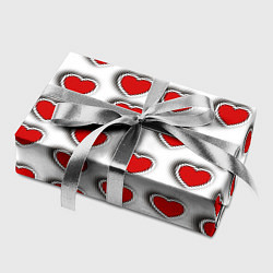 Бумага для упаковки Стикеры наклейки сердечки объемные, цвет: 3D-принт — фото 2