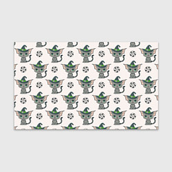 Бумага для упаковки Кот в шляпе и спираль в круге, цвет: 3D-принт