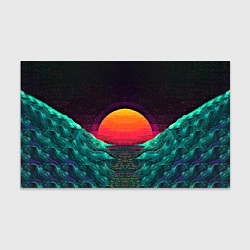 Бумага для упаковки Пиксельный ретро закат, цвет: 3D-принт