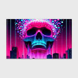 Бумага для упаковки Pixel skull blast brain - cyber city ai art, цвет: 3D-принт