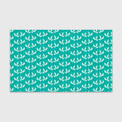 Бумага для упаковки Белые совы на бирюзовом фоне, цвет: 3D-принт