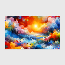 Бумага для упаковки Закат солнца - разноцветные облака