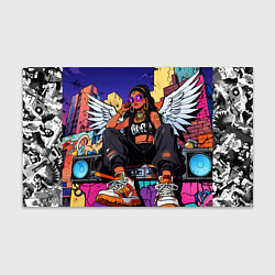 Бумага для упаковки Городской ангел - urban style, цвет: 3D-принт