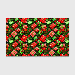 Бумага для упаковки Новогодние подарки в коробках, цвет: 3D-принт