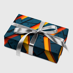 Бумага для упаковки Металлическая броня и оранжевое свечение, цвет: 3D-принт — фото 2