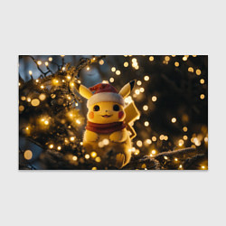 Бумага для упаковки Новогодний Пикачу, цвет: 3D-принт