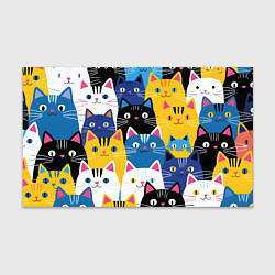 Бумага для упаковки Много цветных котиков, цвет: 3D-принт