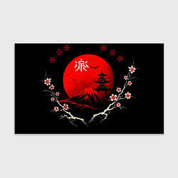 Бумага для упаковки Japan red black nature, цвет: 3D-принт