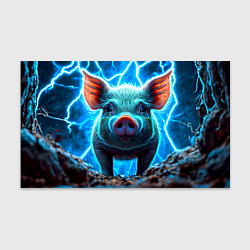 Бумага для упаковки Свинья и разряды молний, цвет: 3D-принт