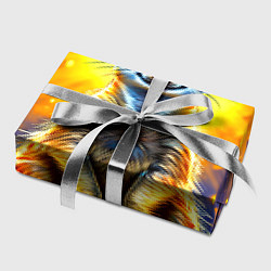 Бумага для упаковки Сурикат в яркиз лучах солнца, цвет: 3D-принт — фото 2