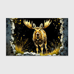 Бумага для упаковки Лось на черном, цвет: 3D-принт