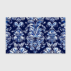 Бумага для упаковки Гжель русский орнамент королевский синий, цвет: 3D-принт