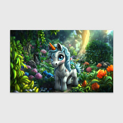 Бумага для упаковки Единорожка в зеленом лесу, цвет: 3D-принт