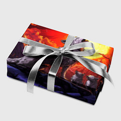 Бумага для упаковки Белый волк воет на луну, цвет: 3D-принт — фото 2