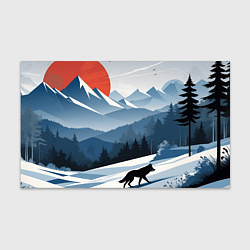 Бумага для упаковки Лиса в горах, цвет: 3D-принт