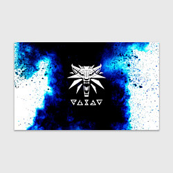 Бумага для упаковки Ведьмак лого синие краски, цвет: 3D-принт