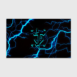 Бумага для упаковки Doom молнии неоновые, цвет: 3D-принт