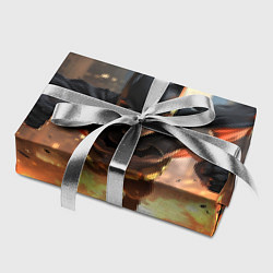 Бумага для упаковки Бэтмен в полете над огнем, цвет: 3D-принт — фото 2